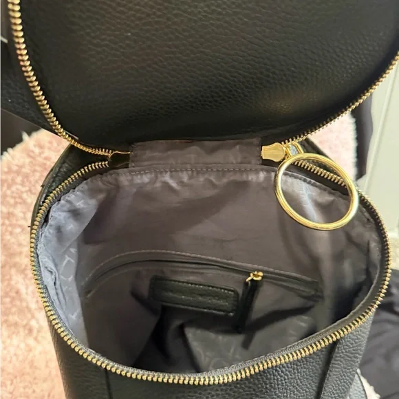 Danielle Nicole Black Backpack with Gold Accents - Picture 3 of 4